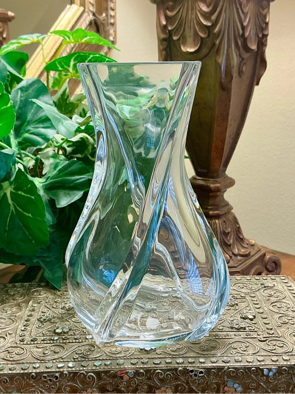Baccarat  Serpentin Crystal Vase